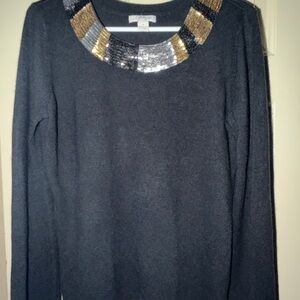 Mercer Street Studio Black Sweater with Gold and Silver Accents